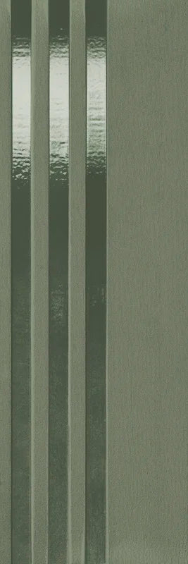 Dettaglio piastrella per rivestimento in gres porcellanato effetto rigato formato 24x72 cm rettificato, collezione Twiga di Ceramica Settecento, colore Stripe Forest