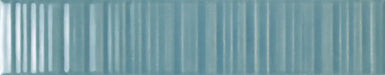 Dettaglio piastrella per rivestimento in gres porcellanato effetto mattoncino Lucido 4,5x23 cm della collezione Vibrant, colore Aqua di Ceramica Settecento