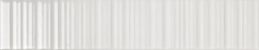 Dettaglio piastrella per rivestimento in gres porcellanato effetto mattoncino Lucido 4,5x23 cm della collezione Vibrant, colore White di Ceramica Settecento