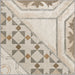 Dettaglio piastrella per pavimento e rivestimento in gres porcellanato effetto cementina dai colori vintage opaca. Collezione Cementine di Ceramica Valsecchia, formato 20x20, 1 Color
