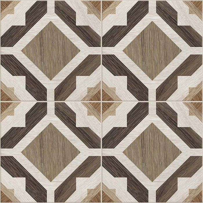 Dettaglio piastrelle per pavimento e rivestimento in gres porcellanato effetto cementina decorata geometrica. Collezione Cementine Home di Ceramica Valsecchia, formato 20x20, A5