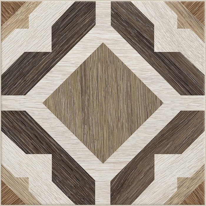 Dettaglio piastrella per pavimento e rivestimento in gres porcellanato effetto cementina decorata geometrica. Collezione Cementine Home di Ceramica Valsecchia, formato 20x20, A5