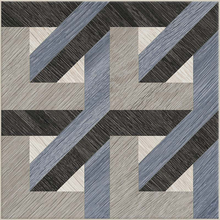Dettaglio piastrella per pavimento e rivestimento in gres porcellanato effetto cementina decorata geometrica. Collezione Cementine Home di Ceramica Valsecchia, formato 20x20, C3