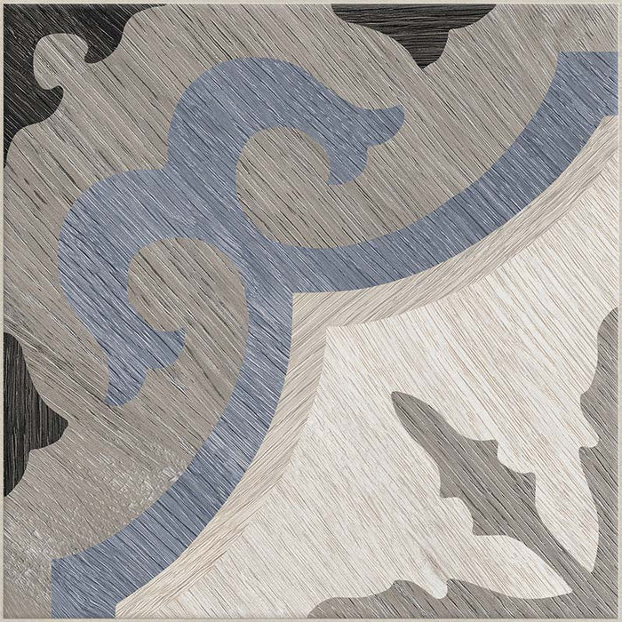 Dettaglio piastrella per pavimento e rivestimento in gres porcellanato effetto cementina decorata geometrica. Collezione Cementine Home di Ceramica Valsecchia, formato 20x20, C6