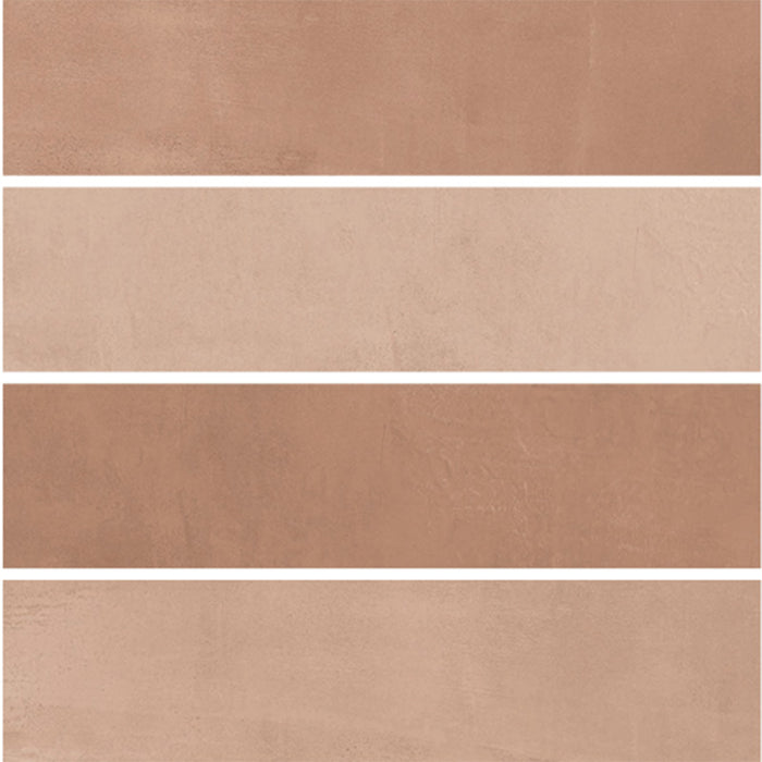 Dettaglio piastrella in gres porcellanato effetto mattoncino della collezione Soft di Ceramica Valsecchia, formato 7.5x30, colore Bronze Matt