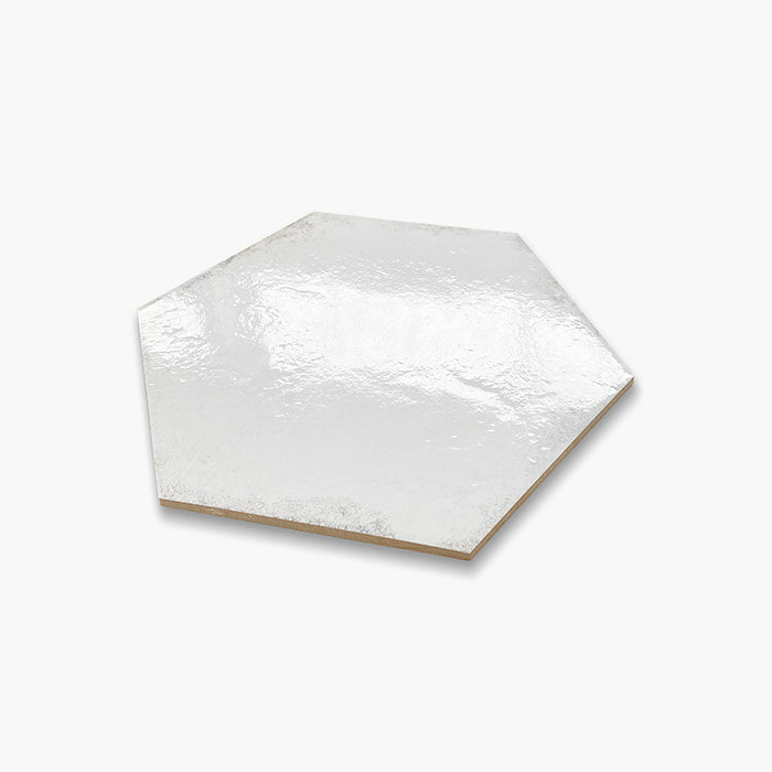 Foto Piastrella da pavimento e rivestimento in gres porcellanato serie Vietri di Savoia Italia, colore Bianco esagonale