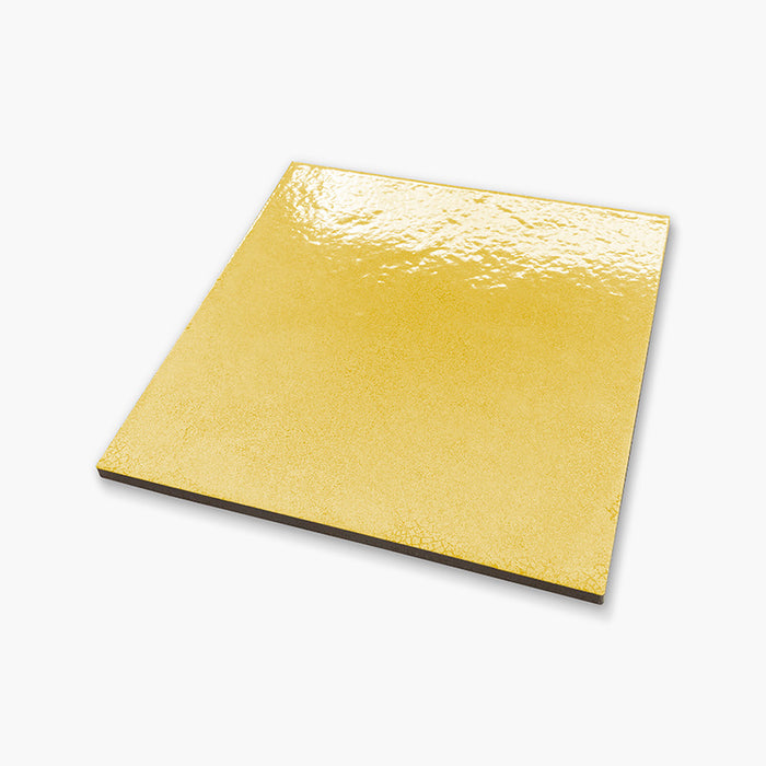 Dettaglio Piastrella da pavimento e rivestimento in gres porcellanato serie Vietri di Savoia Italia, colore Giallo 34x34