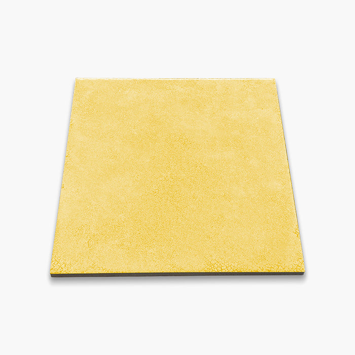 Dettaglio Piastrella da pavimento e rivestimento in gres porcellanato serie Vietri di Savoia Italia, colore Giallo 22x22