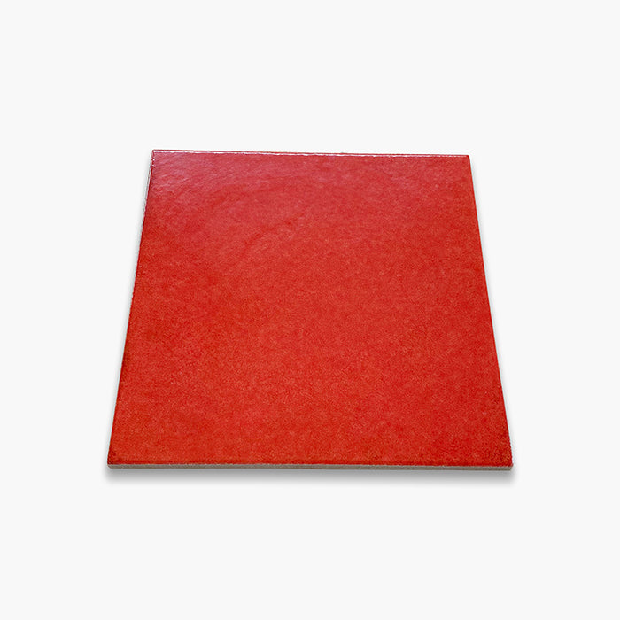 Dettaglio Piastrella da pavimento e rivestimento in gres porcellanato serie Vietri di Savoia Italia, colore Rosso 22x22