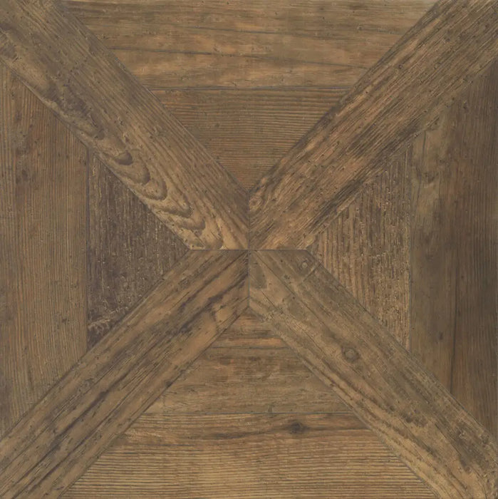 Dettaglio piastrella in gres porcellanato effetto Legno naturale, collezione Plank di Settecento Ceramica, colore Larice 47,8x47,8