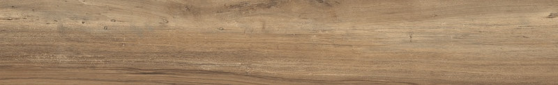 Dettaglio piastrella da pavimento in gres porcellanato effetto legno rustico, serie Sherwood di Ceramica Rondine, colore Walnut 15x100 