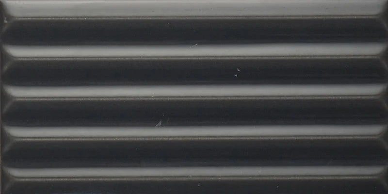 Rivestimento in gres porcellanato 3D lucido a rilievo effetto mattoncino 7,5x15 cm Black, Collezione Wigwag di 41zero42