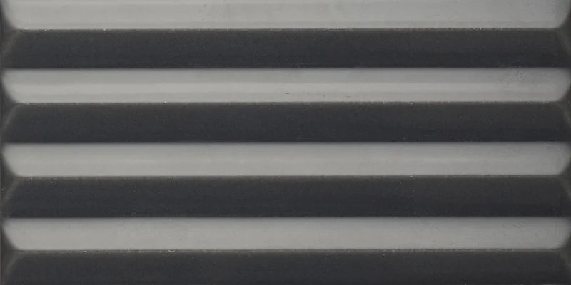 Rivestimento in gres porcellanato 3D lucido a rilievo effetto mattoncino 7,5x15 cm Black, Collezione Wigwag di 41zero42