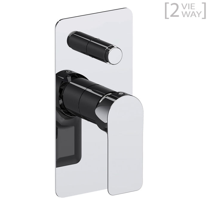 miscelatore doccia con deviatore su piastra lusso ultrapiatta della serie Ambition di Daniel Rubinetterie