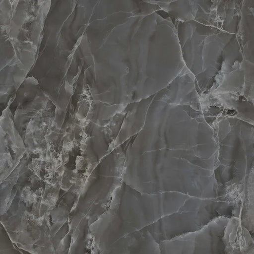 Dettaglio piastrella in gres porcellanato effetto marmo opaco della collezione Alabastri di Casalgrande, formato 120x120 cm, colore Black