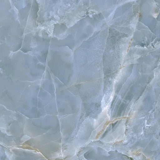 Dettaglio piastrella in gres porcellanato effetto marmo opaco della collezione Alabastri di Casalgrande, formato 120x120 cm, colore Blue