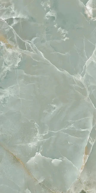 Dettaglio piastrella in gres porcellanato effetto marmo opaco della collezione Alabastri di Casalgrande, formato 60x120 cm, colore Green