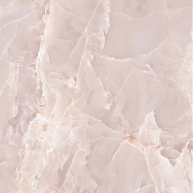 Dettaglio piastrella in gres porcellanato effetto marmo opaco della collezione Alabastri di Casalgrande, formato 120x120 cm, colore Pink