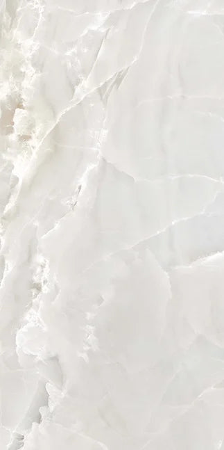 Dettaglio piastrella in gres porcellanato effetto marmo opaco della collezione Alabastri di Casalgrande, formato 60x120 cm, colore White