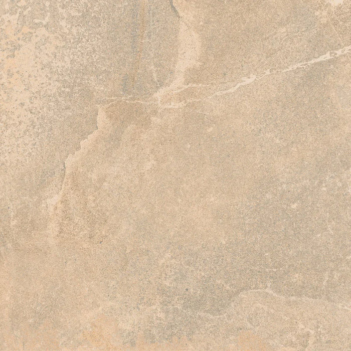 Dettaglio piastrella in gres porcellanato effetto pietra naturale per esterni della Collezione Amazzonia, formato 60x60 rettificato, colore Dragon Beige