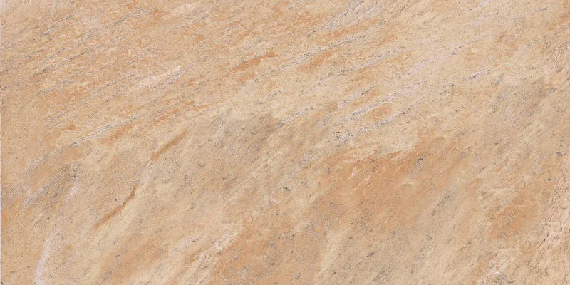 Dettaglio piastrella in gres porcellanato effetto pietra naturale per esterni della Collezione Amazzonia, formato 30x60 rettificato, colore Eldorado