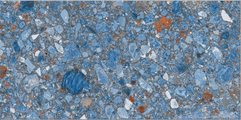 Dettaglio piastrella per pavimento e rivestimento in gres porcellanato effetto fondale marino. Collezione Swimming Sea di Ceramica Valsecchia, formato 15x30, Beach Ocean