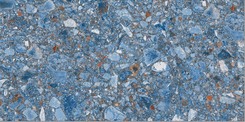 Dettaglio piastrella per pavimento e rivestimento in gres porcellanato effetto fondale marino. Collezione Swimming Sea di Ceramica Valsecchia, formato 15x30, Beach Ocean