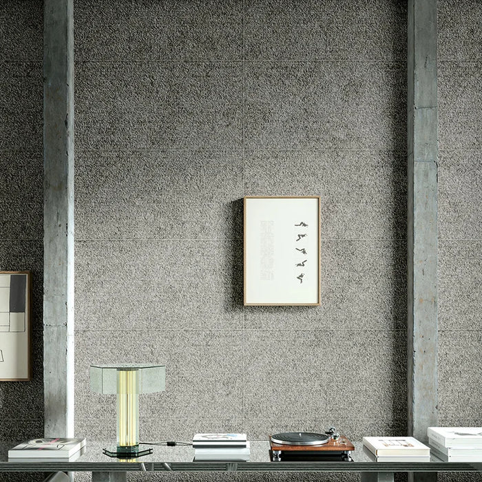 Dettaglio  Studio con rivestimento in gres serie Brutus di 41zero42, effetto granito rigato opaco, formato 60x120 cm, Colore Brutus Rugged