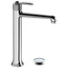 miscelatore per lavabo a canna alta Vesta con scarico click clack incluso in finitura cromata