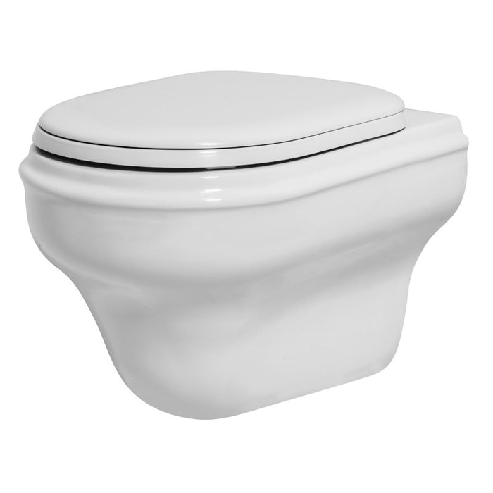 VASO WC SOSPESO DELLA SERIE STILE DI MATERICA SHOP, IN STILE CLASSICO CON TECNOLOGIA WATERSAVING