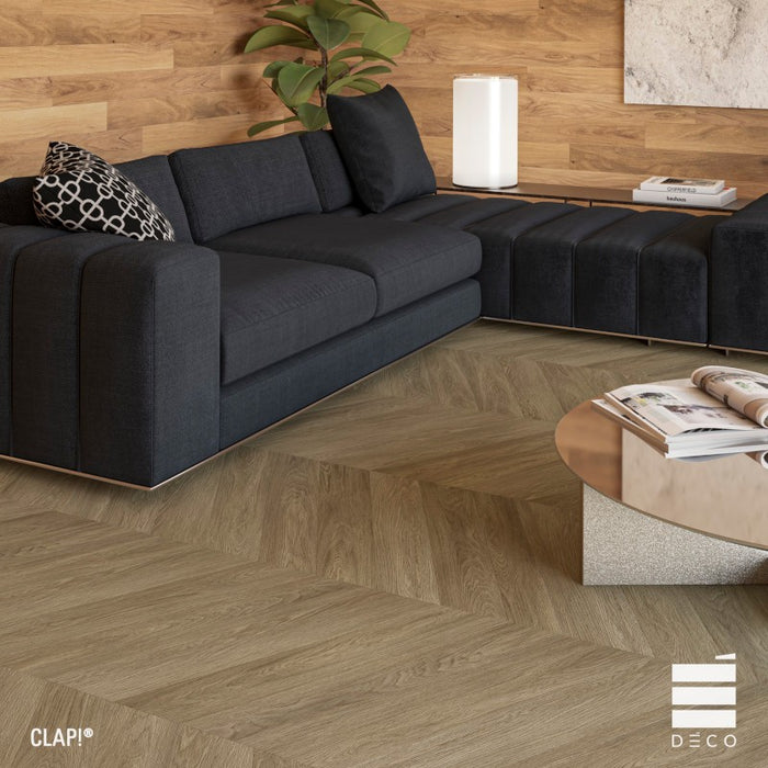 ambientazione di clap! 3d Rub di deco decking in formato spina ungherese 