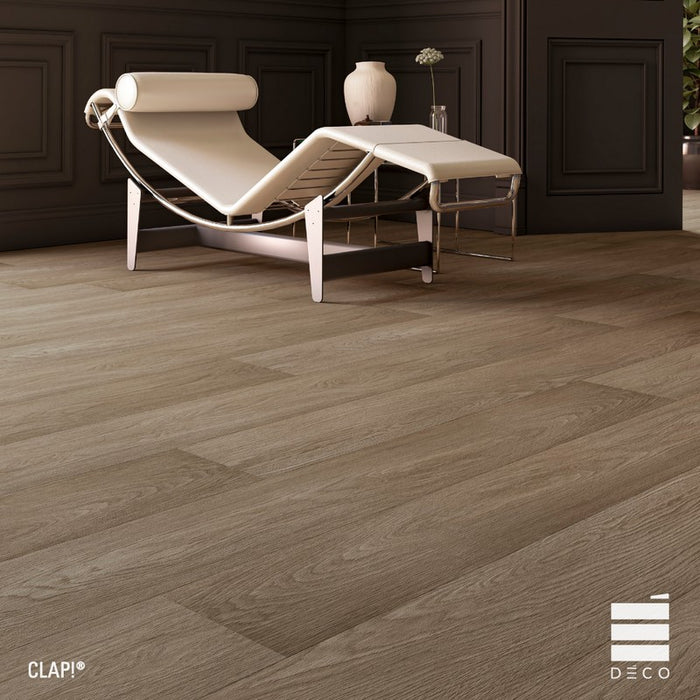 ambientazione di clap! 3d in finitura Lut doga max di deco decking