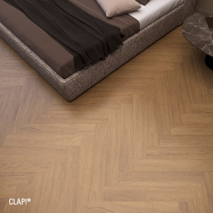 ambientazione di clap! 3d di deco decking in finutura rub e in formato spina italiana