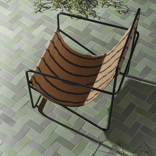 Dettaglio rivestimento in gres serie Cosmo di 41zero42, effetto mattoncino opaco, formato 6x15 cm, Colore Brick Matte Verde
