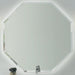 dettaglio dello specchio ottagonale polygon abbinato a mobile bagno classico dorian noce antico