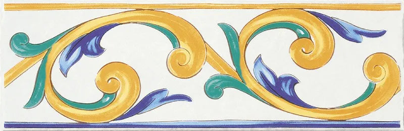 Fascia decorativa per pavimenti e rivestimenti marechiaro 11x34 di savoia italia. boirdo decorato per pavimenti e rivestimenti