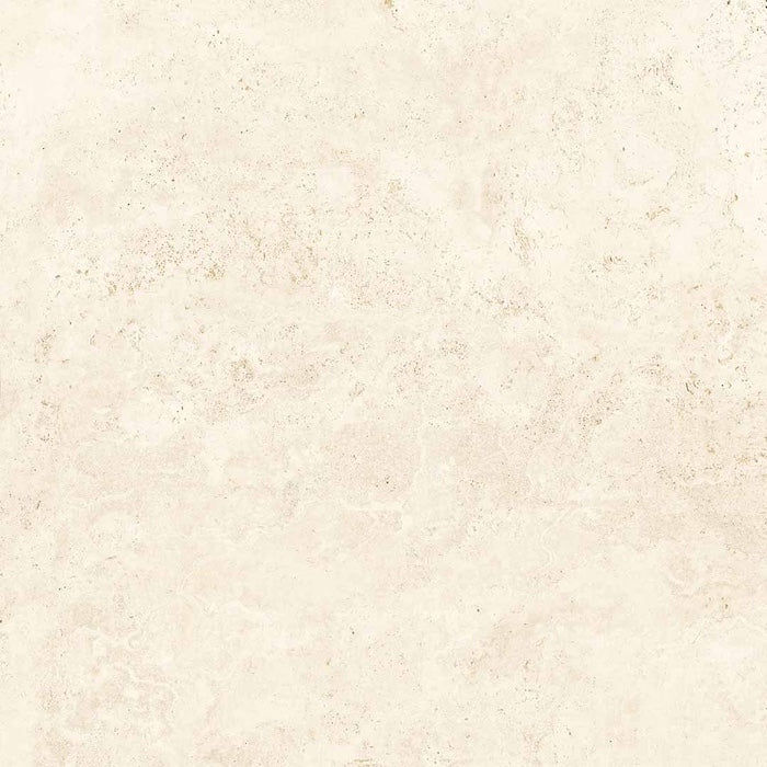 dettaglio pistrella in gres porcellanato effetto metallo ossidato 120x120 della collezione La Geoteca nella colorazione Travertino Ivory Cross di gardenia orchidea