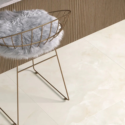 Pavimento in gres porcellanato Perla della collezione Onici di Herberia Ceramiche in formato 90x90