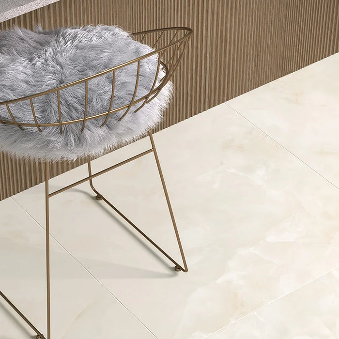 Pavimento in gres porcellanato Perla della collezione Onici di Herberia Ceramiche in formato 90x90