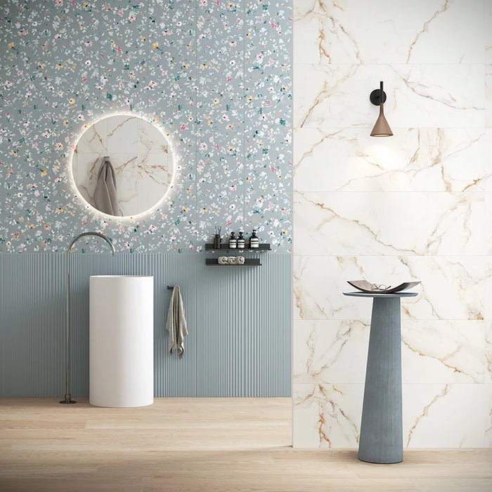 piastrella Calacatta Gold della collezione Select di Herberia Ceramiche in formato 33x100