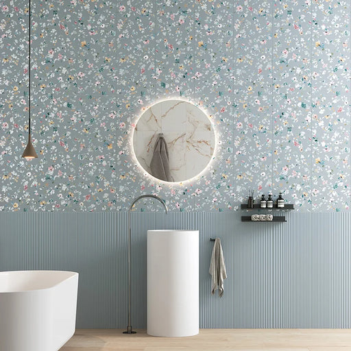 Piastrella Millefiori Cielo della collezione Select di Herberia Ceramiche in formato 33x100