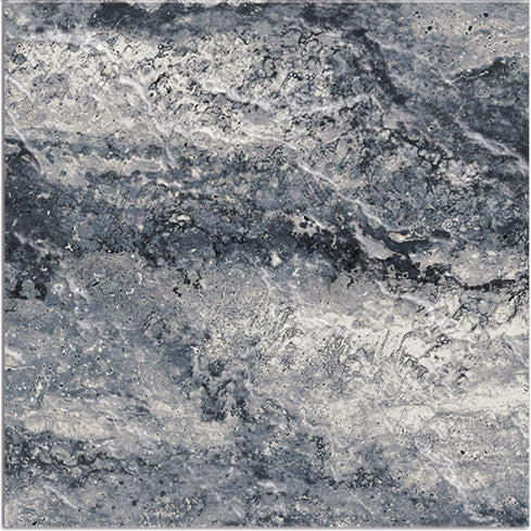 Dettaglio piastrella per pavimento e rivestimento in gres porcellanato effetto pietra spaziale. Collezione Swimming Planet di Ceramica Valsecchia, formato 15x15, Jupiter Black