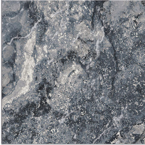 Dettaglio piastrella per pavimento e rivestimento in gres porcellanato effetto pietra spaziale. Collezione Swimming Planet di Ceramica Valsecchia, formato 15x15, Jupiter Black