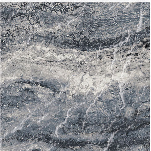 Dettaglio piastrella per pavimento e rivestimento in gres porcellanato effetto pietra spaziale. Collezione Swimming Planet di Ceramica Valsecchia, formato 15x15, Jupiter Black