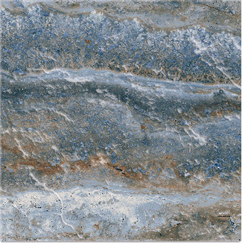 Dettaglio piastrella per pavimento e rivestimento in gres porcellanato effetto pietra spaziale. Collezione Swimming Planet di Ceramica Valsecchia, formato 15x15, Jupiter Sky