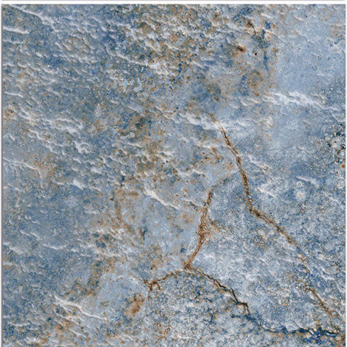 Dettaglio piastrella per pavimento e rivestimento in gres porcellanato effetto pietra spaziale. Collezione Swimming Planet di Ceramica Valsecchia, formato 15x15, Jupiter Sky