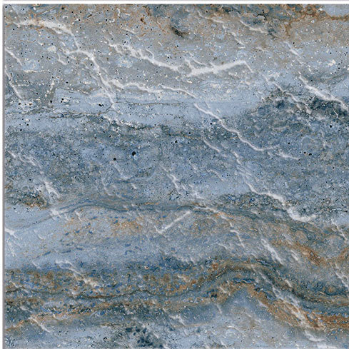 Dettaglio piastrella per pavimento e rivestimento in gres porcellanato effetto pietra spaziale. Collezione Swimming Planet di Ceramica Valsecchia, formato 15x15, Jupiter Sky