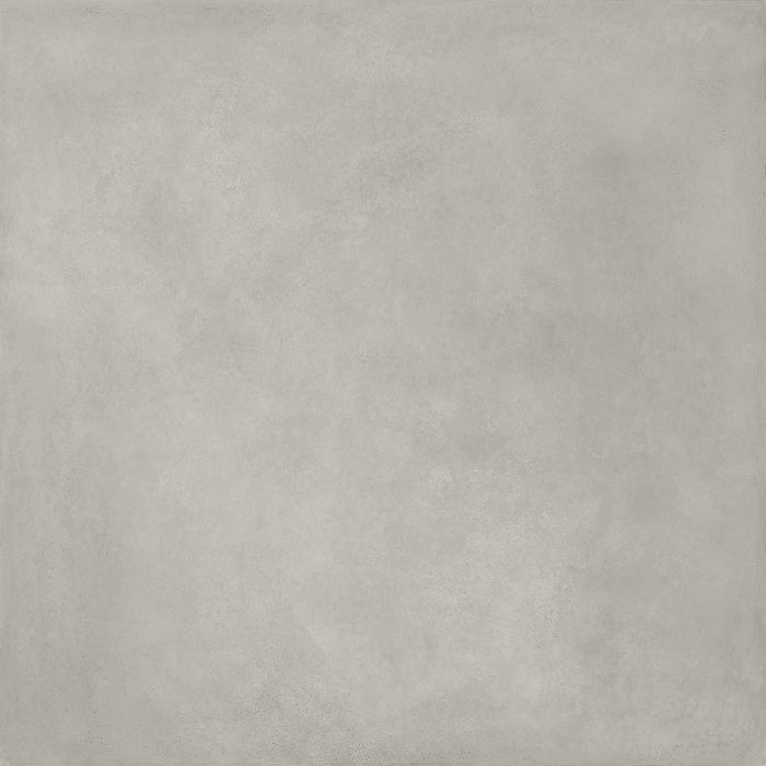 Dettaglio piastrella in gres porcellanato effetto metallo. Plate di ceramiche keope 120x120 colore Silver