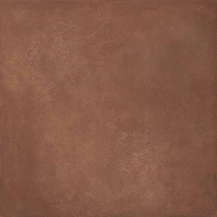 Dettaglio piastrella in gres porcellanato effetto metallo. Plate di ceramiche keope 120x120 colore Copper