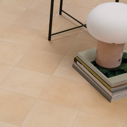 Piastrella per pavimenti e rivestimenti in gres effetto cotto della collezione CottoMilano di ceramiche Keope, formato 20x20 cm, colore Creta